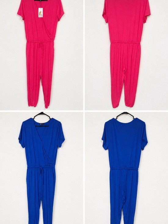 Pants - 2 Women’s pant rompers Pink/Blue size Medium